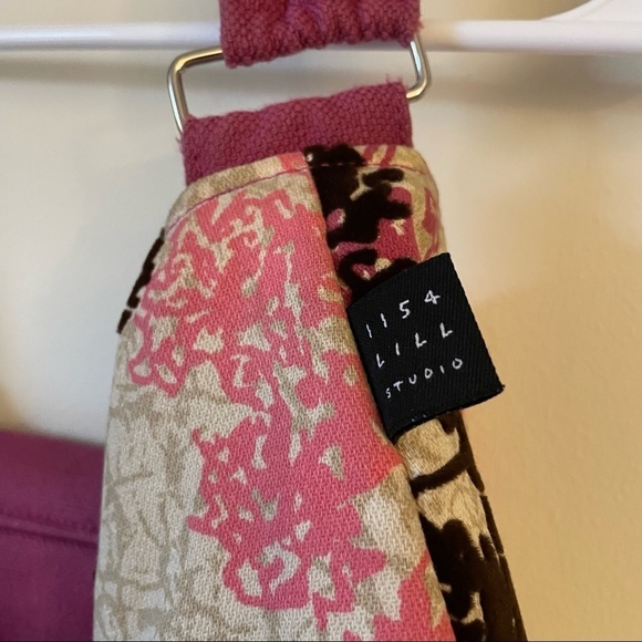 Lisa Lill Studio Vintage Pink Boho Handbag Diaper Bag Handmade Spacious Floral - Picture 3 of 7